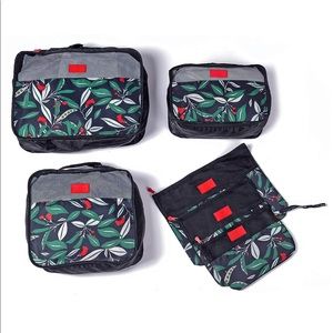 Travel packing cubes flowers modern 5 pieces
